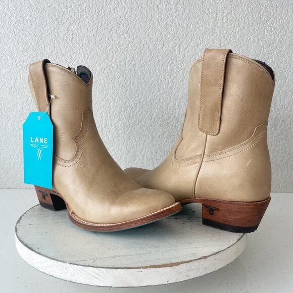 Lane boots Shoes - Lane PLAIN JANE Womens Cowboy Bootie 7.5 Butterscotch Western Cowgirl Ankle Boot